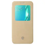 Baseus Mobilfodral med fönster till Samsung Galaxy S6 Edge Plus - Khaki
