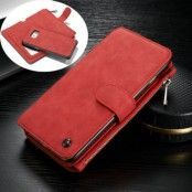 Caseme Plånboksfodral i läder till Samsung Galaxy S6 Edge Plus - Röd