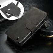 Caseme Plånboksfodral i läder till Samsung Galaxy S6 Edge Plus - Svart