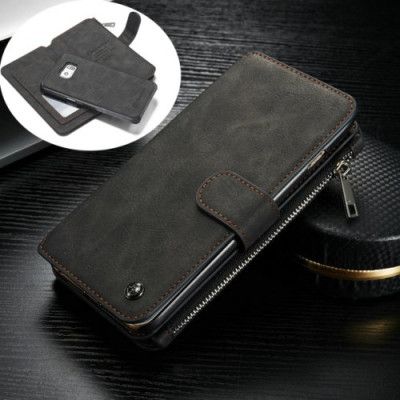 Caseme Plånboksfodral i läder till Samsung Galaxy S6 Edge Plus - Svart
