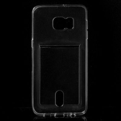 FlexiSkal med kortfack till Samsung Galaxy S6 Edge Plus - Transparent