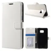 Litchi Plånboksfodral till Samsung Galaxy S6 Edge Plus - Vit