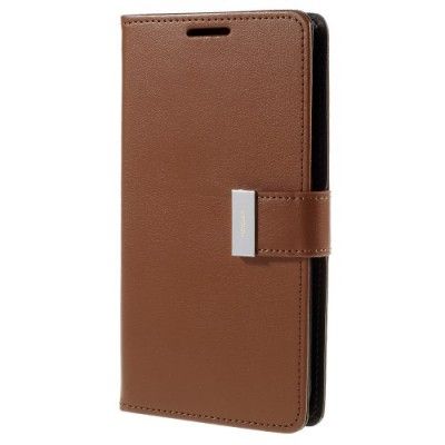 Mercury Rich Diary Plånboksfodral till Samsung Galaxy S6 Edge Plus - Brun