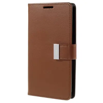 Mercury Rich Diary Plånboksfodral till Samsung Galaxy S6 Edge Plus - Brun
