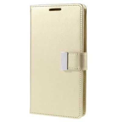 Mercury Rich Diary Plånboksfodral till Samsung Galaxy S6 Edge Plus - Gold
