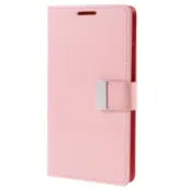 Mercury Rich Diary Plånboksfodral till Samsung Galaxy S6 Edge Plus - Rosa