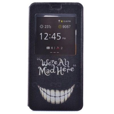 MobilFodral med fönster till Galaxy S6 Edge Plus - We're All Mad Here