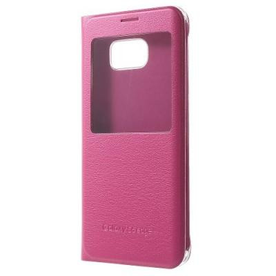 Mobilfodral med fönster till Samsung Galaxy S6 Edge Plus - Magenta