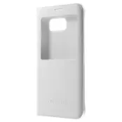 Mobilfodral med fönster till Samsung Galaxy S6 Edge Plus - Vit