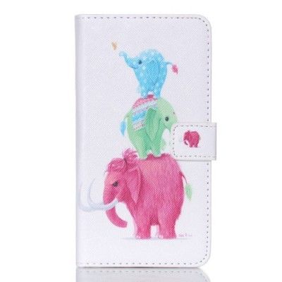 Plånboksfodral till Samsung Galaxy S6 Edge Plus - Elefanter