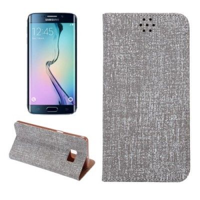 Plånboksfodral till Samsung Galaxy S6 Edge Plus - Grå