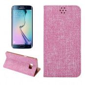 Plånboksfodral till Samsung Galaxy S6 Edge Plus - Rosa
