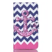 Plånboksfodral till Samsung Galaxy S6 Edge Plus - Rosa Ankare