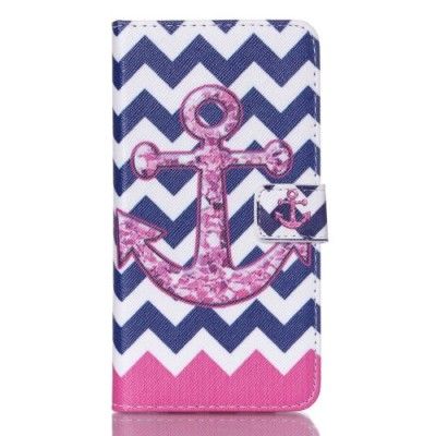 Plånboksfodral till Samsung Galaxy S6 Edge Plus - Rosa Ankare