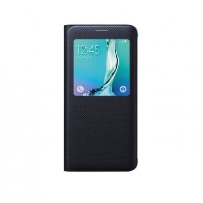 Samsung Galaxy S6 Edge Plus S view Cover-PU - Blåsvart