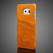 Skal med 2 kortfack till Samsung Galaxy S6 Edge Plus - Orange