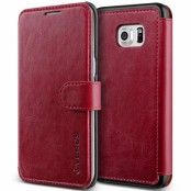 Verus Dandy Layered Plånboksfodral till Samsung Galaxy S6 Edge Plus - VinRöd