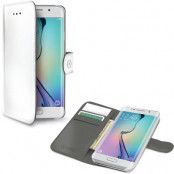 Celly Wallet Case till Samsung Galaxy S6 Edge - Vit