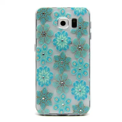 Flexicase Skal till Samsung Galaxy S6 Edge - Grön Blommor