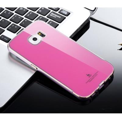 Luphie Metal och Acrylic Hybrid Skal till Samsung Galaxy S6 Edge - Magenta