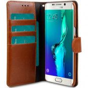 Melkco Walletcase Samsung Galaxy S6 - Edge Brown
