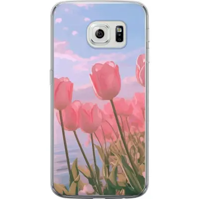 Mobilskal till Samsung Galaxy S6 edge med Rosa Tulpaner