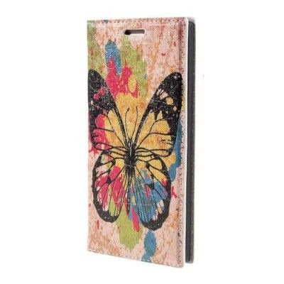 Plånboksfodral till Samsung Galaxy S6 Edge - Paint Butterfly