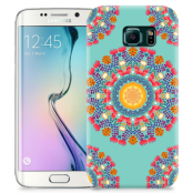 Skal till Samsung Galaxy S6 Edge + - Blommigt mönster - Turkos