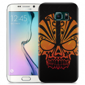 Skal till Samsung Galaxy S6 Edge + - Dödskalle - Orange