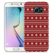 Skal till Samsung Galaxy S6 Edge + - Juldekor - Röd/Vit