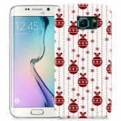 Skal till Samsung Galaxy S6 Edge + - Juldekor - Vit/Röd