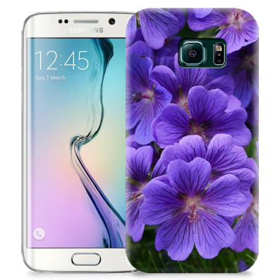 Skal till Samsung Galaxy S6 Edge + - Lila blommor