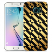 Skal till Samsung Galaxy S6 Edge + - Mönster - Guld/Svart