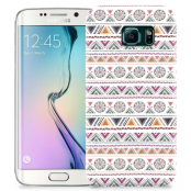 Skal till Samsung Galaxy S6 Edge + - Mönster - Vit/Lila