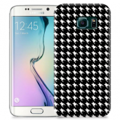 Skal till Samsung Galaxy S6 Edge + - Mönstrat tyg - Svart