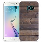 Skal till Samsung Galaxy S6 Edge + - Mörkbetsade plank