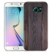 Skal till Samsung Galaxy S6 Edge + - Mörkbetsat trä