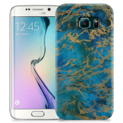 Skal till Samsung Galaxy S6 Edge + - Marble - Blå