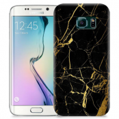 Skal till Samsung Galaxy S6 Edge + - Marble - Svart
