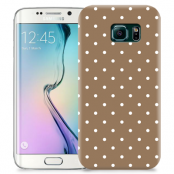 Skal till Samsung Galaxy S6 Edge + - Polka - Brun