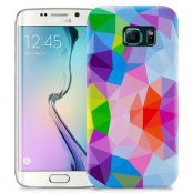 Skal till Samsung Galaxy S6 Edge + - Polygon - Flerfärgad