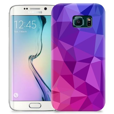 Skal till Samsung Galaxy S6 Edge + - Polygon - Lila