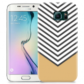 Skal till Samsung Galaxy S6 Edge + - Ränder - Beige/Vit