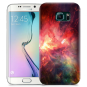 Skal till Samsung Galaxy S6 Edge + - Rymden - Röd/Svart