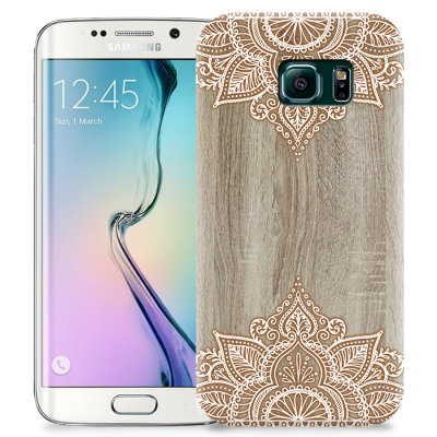 Skal till Samsung Galaxy S6 Edge + - Trä - Mandala
