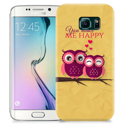 Skal till Samsung Galaxy S6 Edge + - Ugglor - You make me happy