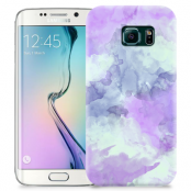 Skal till Samsung Galaxy S6 Edge + - Vattenfärg - Lila/Ljusblå