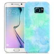 Skal till Samsung Galaxy S6 Edge + - Vattenfärg - Ljusblå