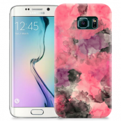 Skal till Samsung Galaxy S6 Edge + - Vattenfärg - Svart/Rosa
