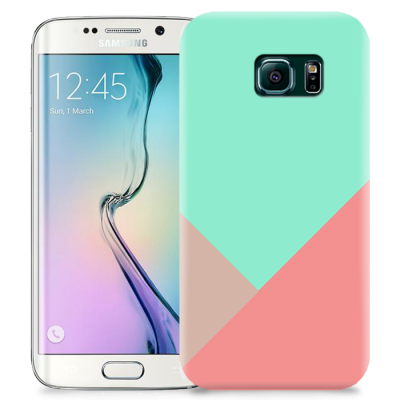 Skal till Samsung Galaxy S6 Edge + - Vinklar - Turkos/Rosa